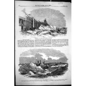   St. Lawrence River Montreal Boat Canada Antique Print