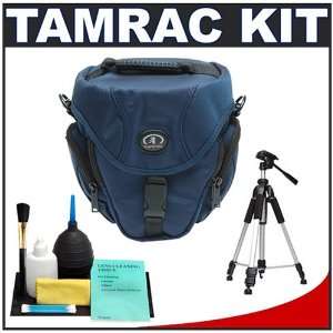  Zoom 4 DSLR Camera Bag (Blue) + Tripod + Accessory Kit for Canon 