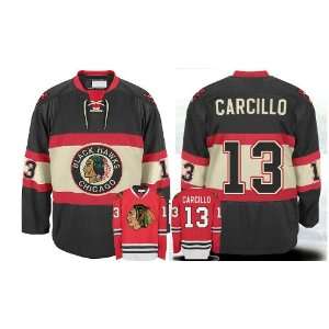 Chicago Blackhawks Authentic NHL Jerseys #13 CARCILLO 3RD BLACK Jersey 