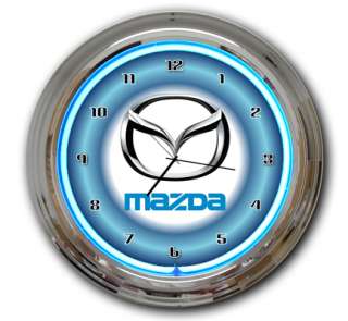 Mazda Cars RX8 RX7 RX 7 Miata 17 Neon Clock Bar Sign   BRAND NEW 