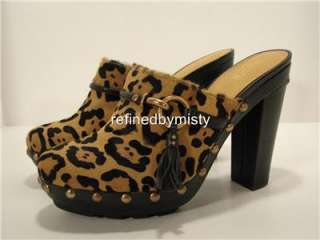 Coach leapard print clogs platform heels shoes RANA 10  