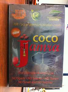 108 pcs Coco Jamra Coconut Hookah Shisha Charcoal Nara  