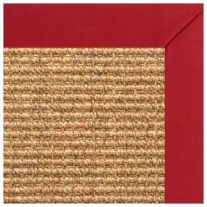   Sisal Rug with Red Designer Cotton Binding   3x8