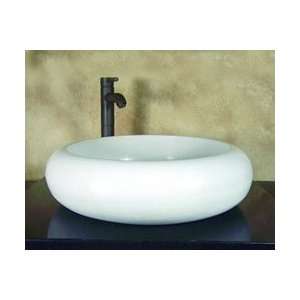  Stone Vessel Sink Stone Bowl LUX DAPHNE 19.75 W x 6 H x 