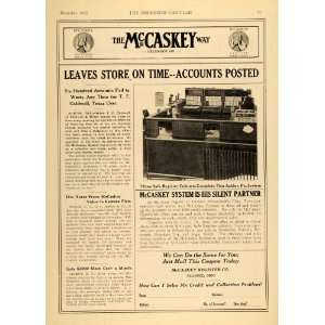  1921 Ad McCaskey Cash Registers Safe Cabinets Business 