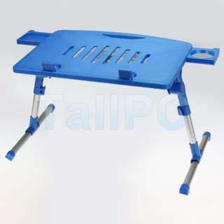   Blue Portable Laptop Computer Table Bed Tray Cooling Table USA  