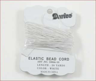 20 Yards of Elastic White Beading Cord for making baby bracelets and 