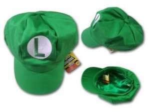 Super Mario Brothers hat luigi Cap L Green Hats Costume  