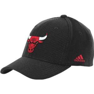  Chicago Bulls Black Pivot Flex Fitted Hat by Adidas 