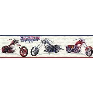   American Chopper Motorcycle Peel & Stick Wall Paper Border Bike Baby