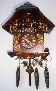 Musical Chalet *CUCKOO CLOCK* with Hand Painted Flowers  