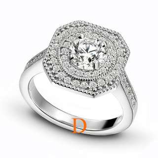 European Old Cut Diamond Engagement Ring 18k GIA  