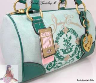 Juicy Couture Logo Purse Satchel Mint Green Butterfly Spring Easter 