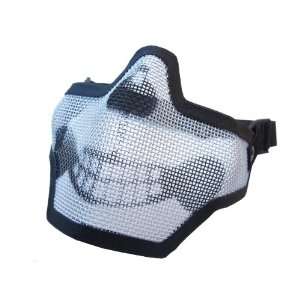  Airsoft Clown Skull Half Face Mask With Wire Mesh Sports 