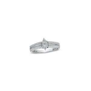   Cluster Promise Ring in 10K White Gold 1/6 CT. T.W. engagement rings