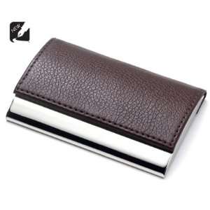   Metal Card Case With Magnetic Lid In Black Folded Box 