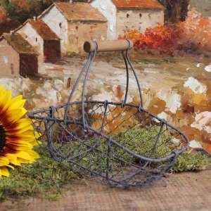  Antique Style Wire Garden Basket Home Decor Patio, Lawn & Garden