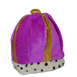  Soft Plush Purple and Gold Kings Crown Dress Costume Party 