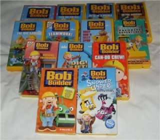 HUGE set of 13 Bob the Builder VHS  