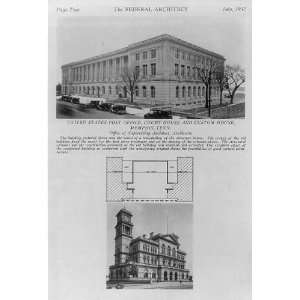  US Post Office,Court House,Custom House,Memphis,TN,1932 