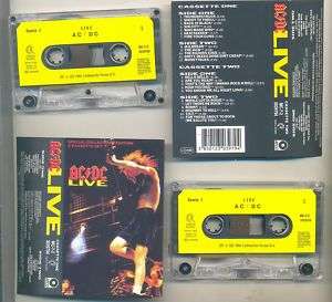 AC/DC LIVE CROATIAN DOUBLE CASSETTE TAPE 1992 RARE  