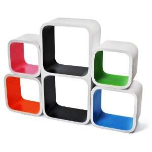   Inter Stackable Designer Cube Shelves, 5 Piece Set