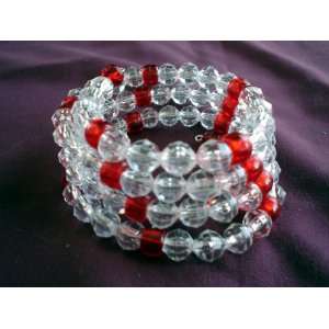  Clear Bead Cuff Bracelet 