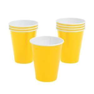  Yellow Paper Cups   Tableware & Party Cups Toys & Games