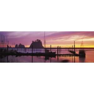  Silhouette of Boats at the Dock, Olympic Peninsula 