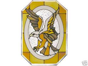 7X10 LARGE Stained Art Glass EAGLE Hanging SUNCATCHER  