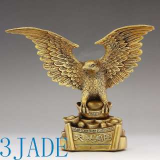 Vintage Style Brass Eagle Statue  
