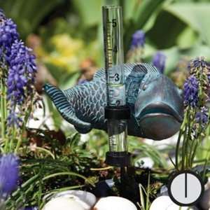  Evergreen Decorative Rain Gauge   Fish Patio, Lawn 