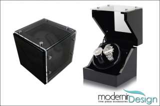 Glossy Black 2 Automatic Watch Winder Case  