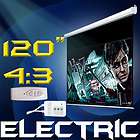 Electric Electronic Motorized Projector Projection Screen 120 43 
