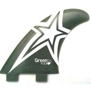  FCS DHD 2 Green Flex Surfboard Tri Fin Set   Natural 