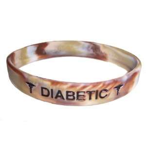  Diabetic Medical ID Wristband Desert Camouflage with Black 