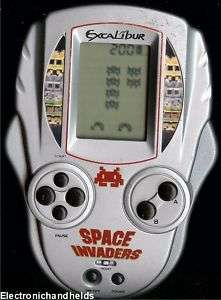 EXCALIBUR SPACE INVADERS ELECTRONIC HANDHELD TOY GAME ARCADE CLASSIC 
