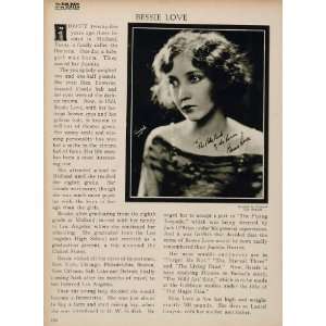  Original 1923 Print Bessie Love Silent Film Hollywood 