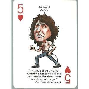 BON SCOTT   AC/DC   Oddball ROCK & ROLL Playing Card