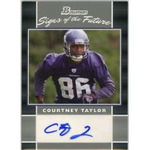 Courtney Taylor Seattle Seahawks 2007 Bowman Signs of the Future #SFCT 