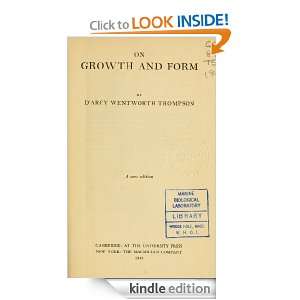 On growth and form DArcy Wentworth Thompson  Kindle 