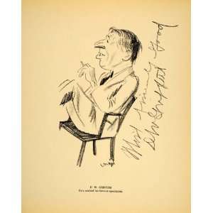  1938 D.W. Griffith Film Director Henry Major Lithograph 