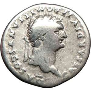  DOMITIAN 80AD Authentic Ancient Silver Roman Coin Minerva 
