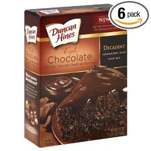 Duncan Hines Cake Mix Decadent Triple Chocolate 21 Oz 6 Packs  