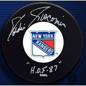 Eddie Giacomin Autographed Puck