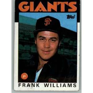  1986 Topps #341 Frank Williams   San Francisco Giants 