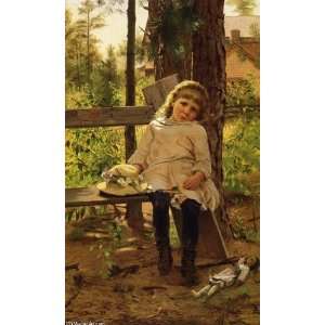   Oil Reproduction   John George Brown   32 x 54 inches   Left Behind
