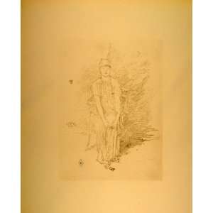  1914 James McNeill Whistler Figure Study Lithograph 