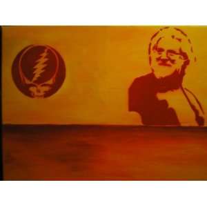 Jerry Garcia Stencil Painting