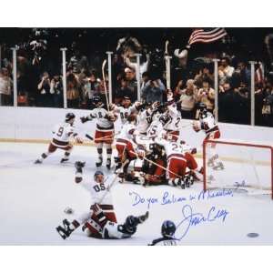 Jim Craig 1980 U.S. Olympic Hockey Team Autographed 16x20 with Do You 